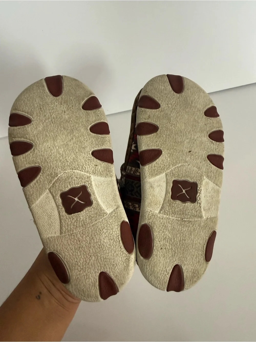 Hooey by Twisted Driving Moc Red & Brown Patterned Moccasin